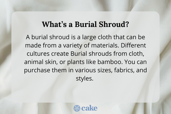What's a burial shroud?